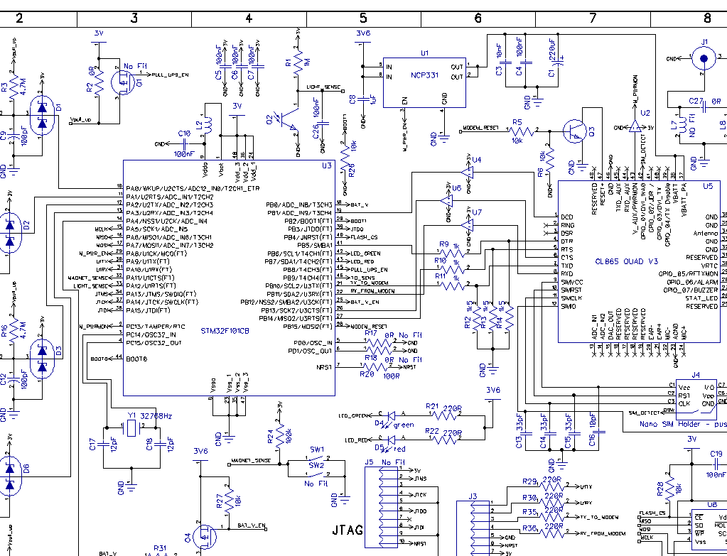 PCB CAD schematic